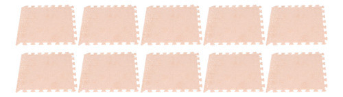 Tapete De Chão De Pelúcia Interligado, 10 Peças De Espuma, E 0