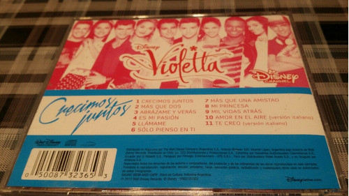 Violetta - Crecimos Juntos - Disney Channel - Cd Original 1