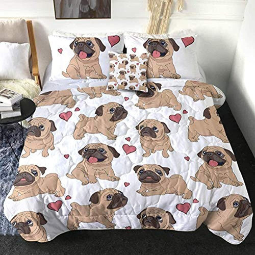 Juego De Edredón Sleepwish Puppy Pug, Edredón De Tamaño Dobl 0