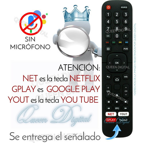 Control Remoto Para Erf2j60 Smart Bgh Top House Hisense Fh5a 1