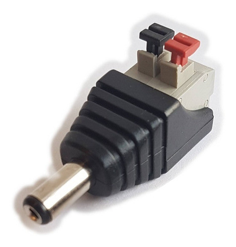 Ficha Dc Hueco 5,5 X 2,1 X  9,5 Mm Plug Macho Push Terminal 0