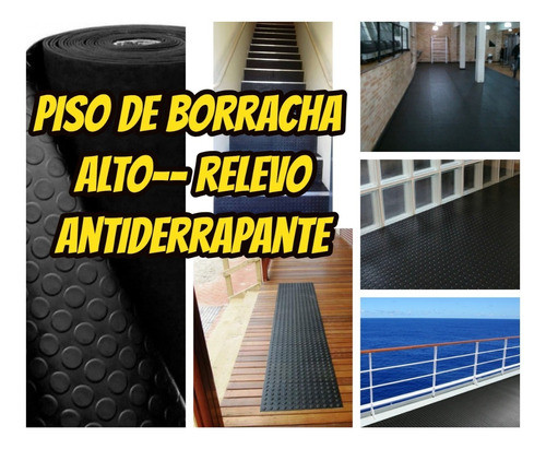Piso De Borracha Formato Moeda Anti Ruido 3mm 6.00x1.00 1