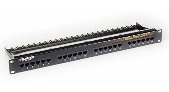 Panel De Conexion Cat6 Caja Negra, 1u, Sin Blindaje, 24 Puer 0