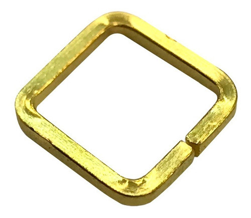 Argolla Cuadrada 10mm Dorado Pack X 100 Unidades. 0