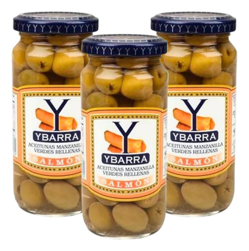 Aceitunas Rellenas Con Salmon Ybarra 240 Gr. Pack X3 0
