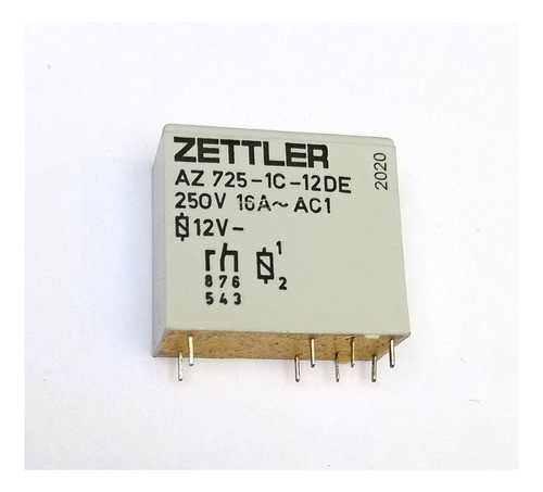 Rele 12v 16amp Zettler Az725 ( Pack X5 ) 0