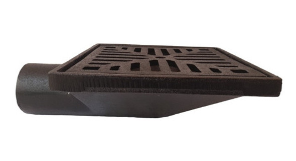 Embudo Horizontal 60mm Fundición Con Rejilla Hierro 20x20cm 0