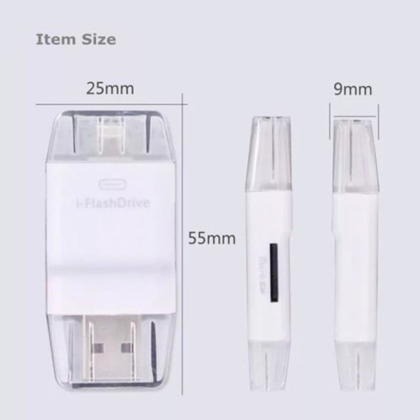 I-flash Lector De Tarjetas Unidad Disco Otg Tf Micro Sd Para 1