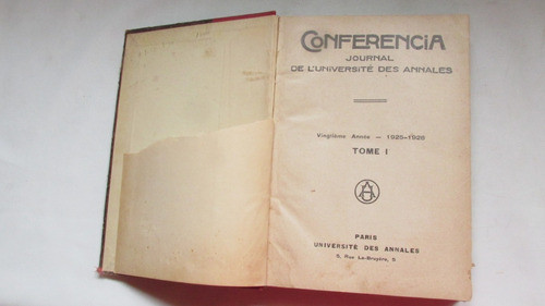 11 Numeros Conferencia, Revista De La Universidad, 1925 0