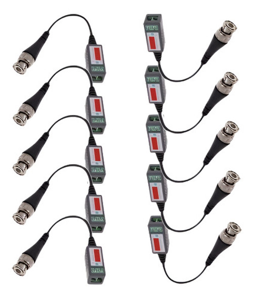 10 Piezas Bnc Conector Cable Coaxial Adaptador Cctv Cámara B 0