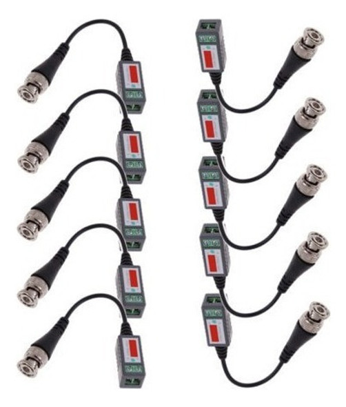 10 Piezas Bnc Conector Cable Coaxial Adaptador Cctv Cámara B 1