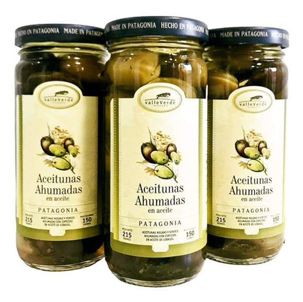 Aceitunas Ahumadas Valleverde Patagonia X 3 Unidades 0