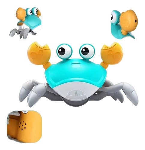 Juguete Forma Cangrejo Interactivo Camina Baila Luces 0