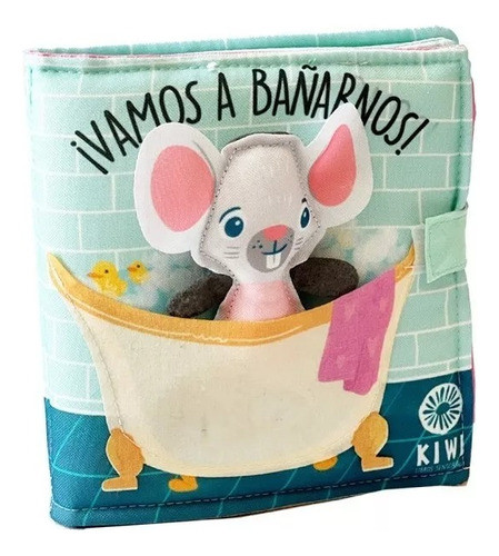 Libro Sensorial Vamos A Bañarnos Didáctico Infantil De Tela 0