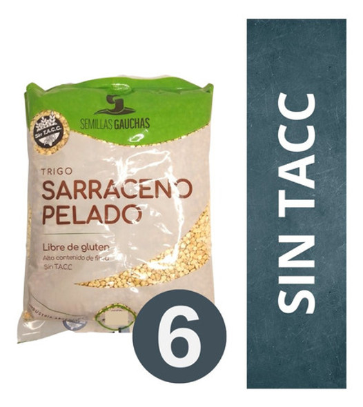 Trigo Sarraceno Pelado Semillas Gauchas 6 X 500 Gr Sin Tacc 0
