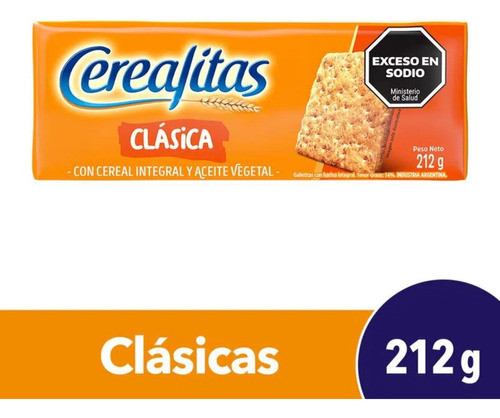 Galletitas Cerealitas Clasicas 200 Gr X 12 Unidades 1