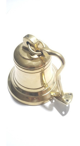Campana De Colgar N.3 De Bronce Pulido Con Soporte 1