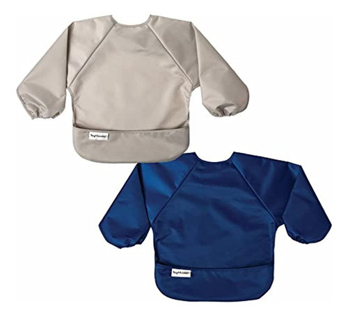 Tiny Twinkle Mess Proof Baby Bib, 2 Pack Long Sleeve Bib Out 0