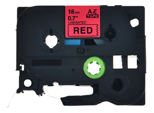 10 X Tz441 Negro Etiqueta Roja Cinta Tze441 Compatible Para 0