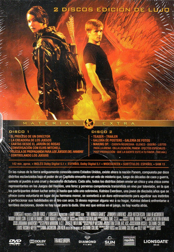 Los Juegos Del Hambre (2 Dvd) - Dvd Nuevo Orig Cerr - Mcbmi 1