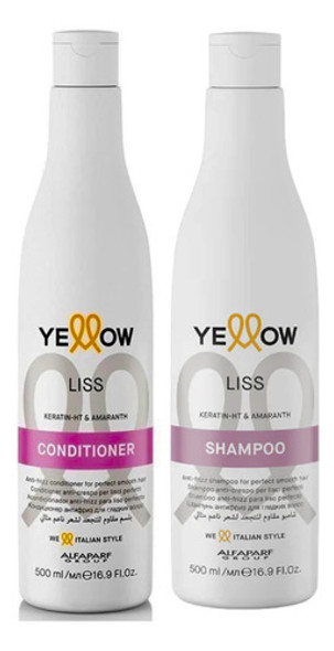 Sh + Acond Para Lacios Liss X 500 Ml Alfaparf Yellow 0 Sh + Acond Para Lacios Liss X 500 Ml Alfaparf Yellow 0