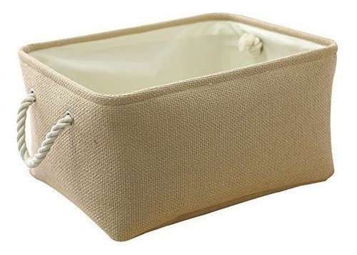 Canasta Decorativa De Almacenamiento En Tela Rectangular 0
