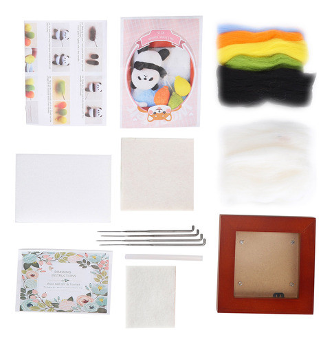 Kit De Feltragem Com Agulha Para Presente Artesanal, Moldura 0