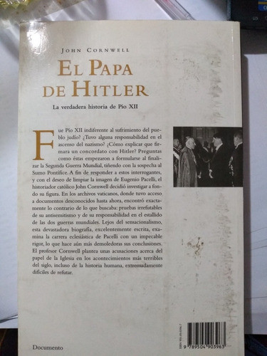 Libro El Papa De Hitler John Cornwell Usado Impecable 1