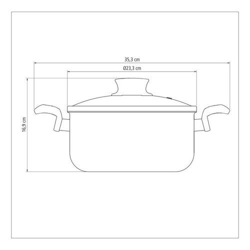 Cacerola Tramontina 22 Cm Asas Paris Antihaderente Pettish 1