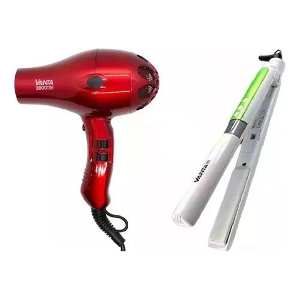Secador De Pelo Profesional Vanta 3800 Rojo + Plancha Vanta 0 Secador De Pelo Profesional Vanta 3800 Rojo + Plancha Vanta 0
