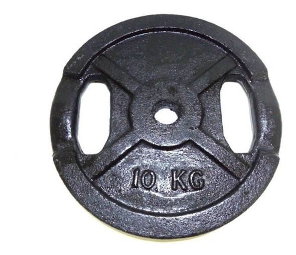 Discos De Fundición Pesas Con Agarre X 10 Kg 1
