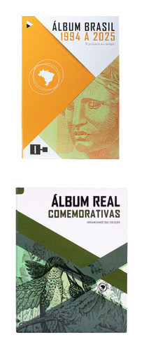 2 Álbuns Para Moedas Real 1994-2025, Real Comemorativo 0
