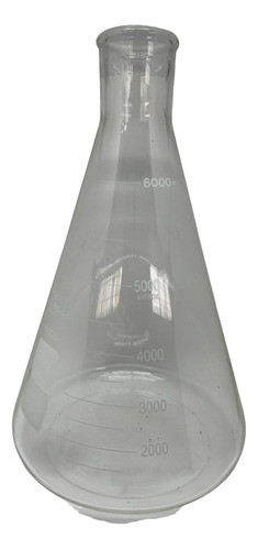Erlenmeyer 6000ml (6l) Vidro Boca Estreita Plena-lab 1
