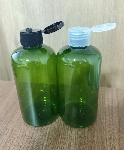 Botella Pet Verde De 250ml Rosca 24, Tapa Flip Top X20 1