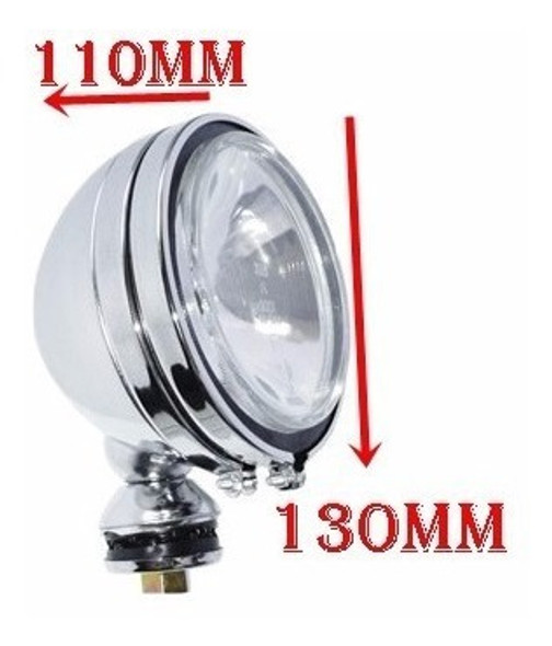 Milha Off Road Cromado Universal Par 130mm 1