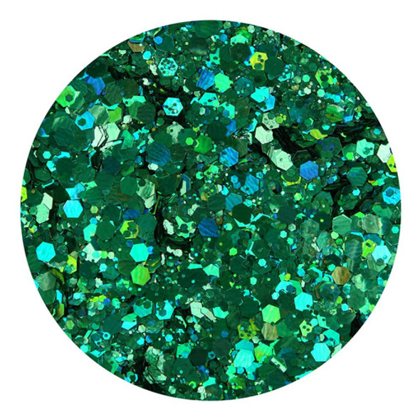 Brillo Holográfico Esmeralda Para Arte Y Decoración 1