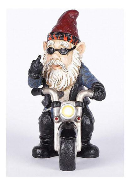 Hi-line Regalo 75616-x Dedo Medio Biker Gnomo 1