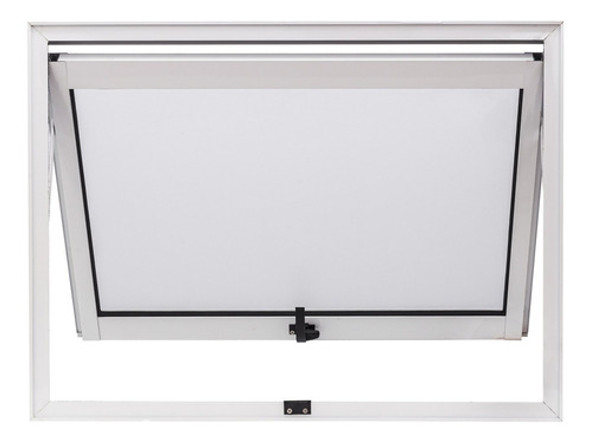 Janela De Aluminio Maxim-ar 80x60cm Vidro Boreal Cristal 1