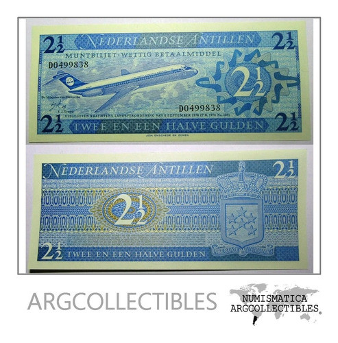 Antillas Holandesas Billete 2 1/2 Gulden 1970 Sin Circular 0