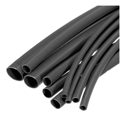 Tubo Termocontraible Negro 6mm A 3mm S/adhesivo Pack 10 Mts 0