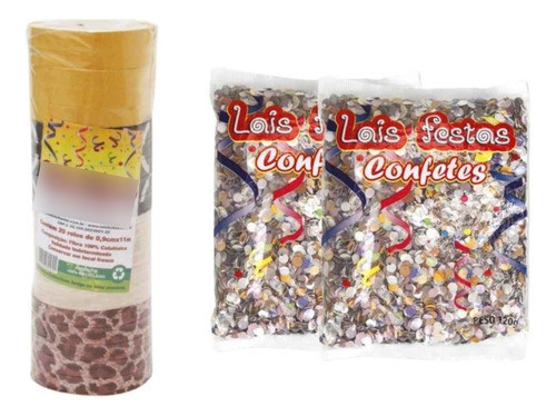 Kit Confete E Serpentina Carnaval Folia Em Casa Melhor Preço 0