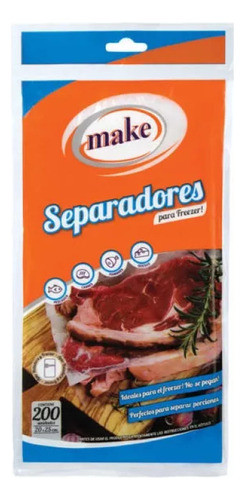 Separadores Freezer Laminas 25x20 Cm Make / X200 Unidades 0