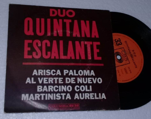 Duo Quintana Escalante Arisca Paloma Barcino Coli Ep Kktus 0