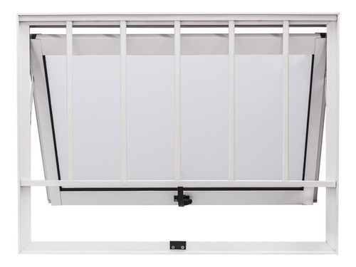 Janela De Aluminio Maxim-ar 50x50cm Com Grade E Vidro Wt 1