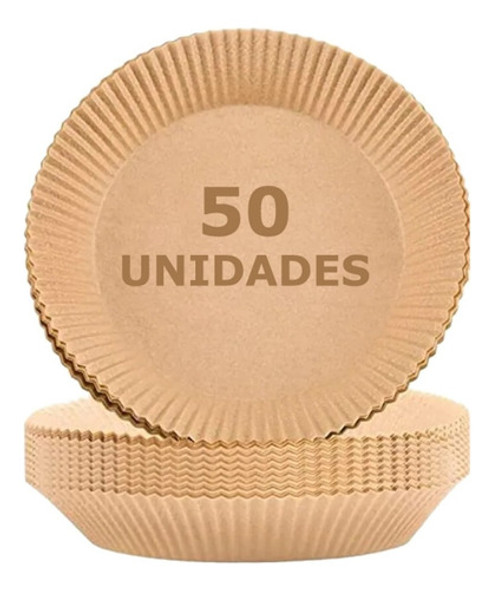 Forma Forro De Papel Descartável P/ Air Fryer Kit Com 50 Uni 0