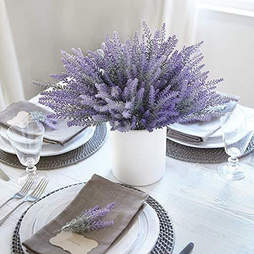 10 Paquetes De Flores Falsas Plantas De Plástico Sintético D 1