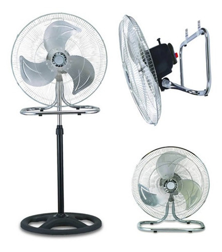 Ventilador De Pie 3 En 1 Hessen Oscilante Aspas Inox -ynter 0