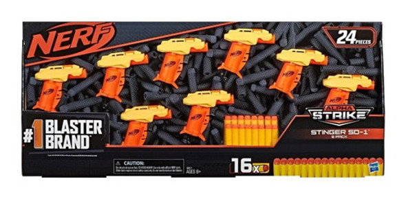Pistola Nerf Alpha Strike Club Stinger X8 - Espacio Regalos 0
