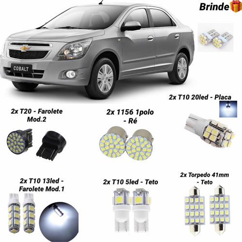 Kit Lampadas De Led Pingo - Cobalt 2012 2013 A 2018 2019 - 1