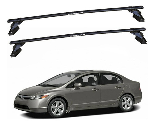 Barras De Techo Eqmax Acero Honda Civic 2001-2006 Negro 0